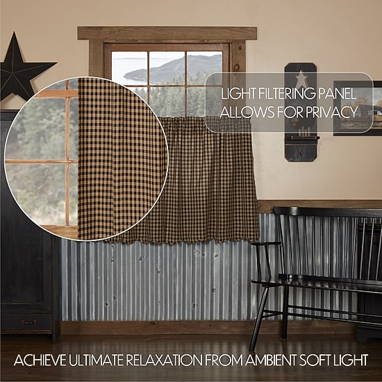 Vhc Brands Country Check 2-pc. Rod Pocket Window Tier