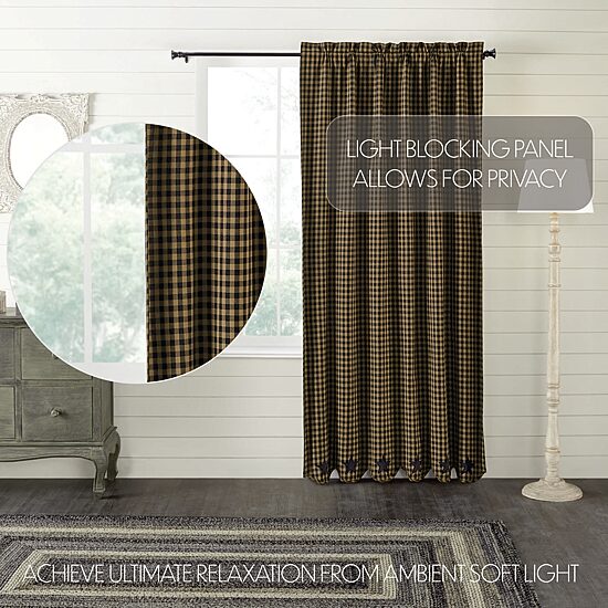 Vhc Brands Country Star Rod Pocket Blackout Single Curtain Panel