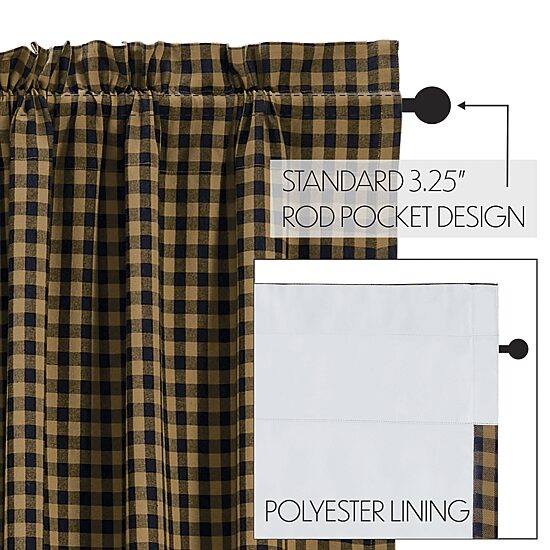 Vhc Brands Country Star Rod Pocket Blackout Single Curtain Panel