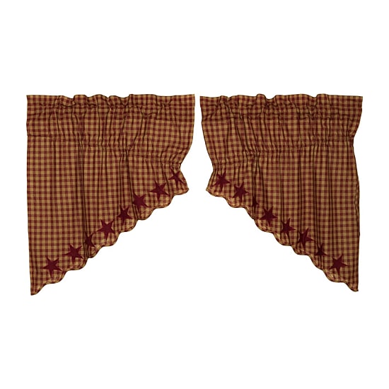 Vhc Brands Country Star Prairie Swag Rod Pocket Scallop Valance