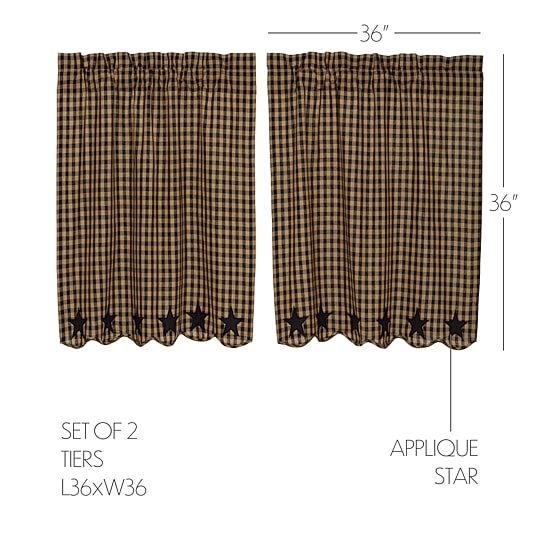 Vhc Brands Country Star 2-pc. Rod Pocket Window Tier