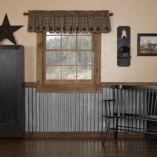 Vhc Brands Country Star Rod Pocket Scallop Valance
