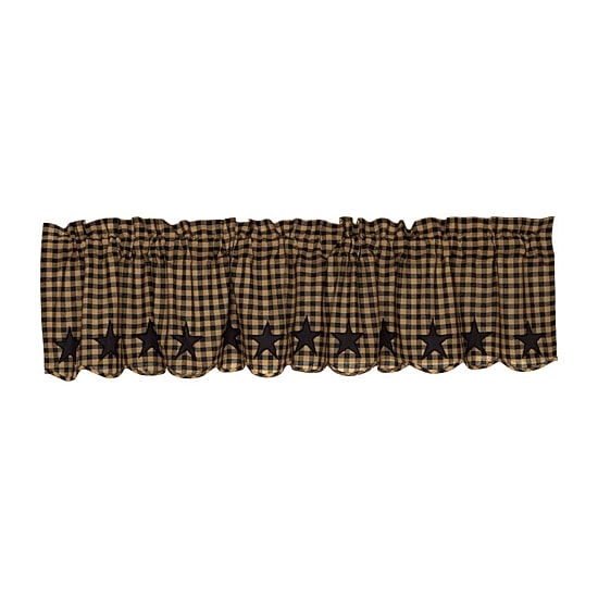 Vhc Brands Country Star Rod Pocket Scallop Valance