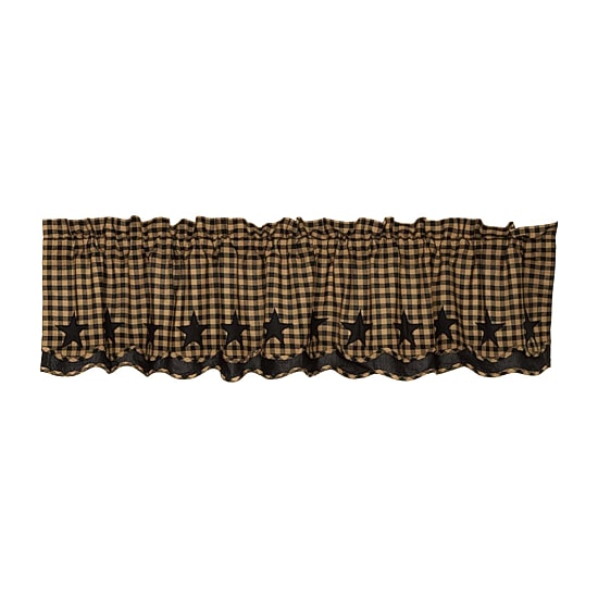 Vhc Brands Country Star Layered Rod Pocket Scallop Valance