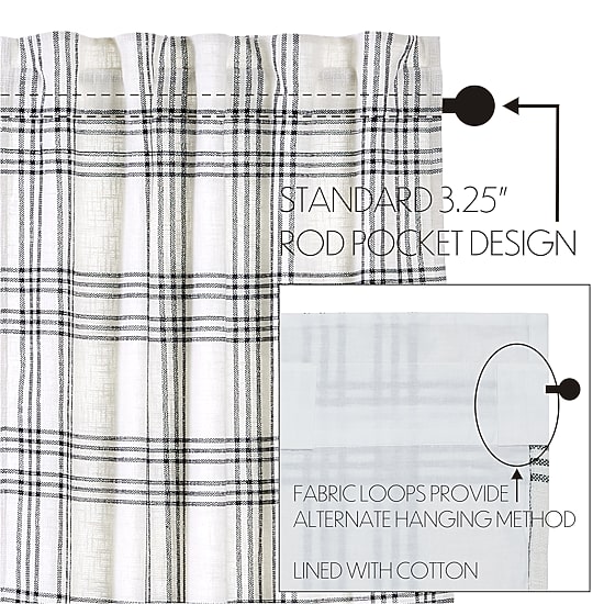Vhc Brands Country Woven Plaid 2-pc. Rod Pocket Window Tier