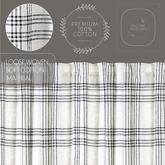 Vhc Brands Country Woven Plaid 2-pc. Rod Pocket Window Tier