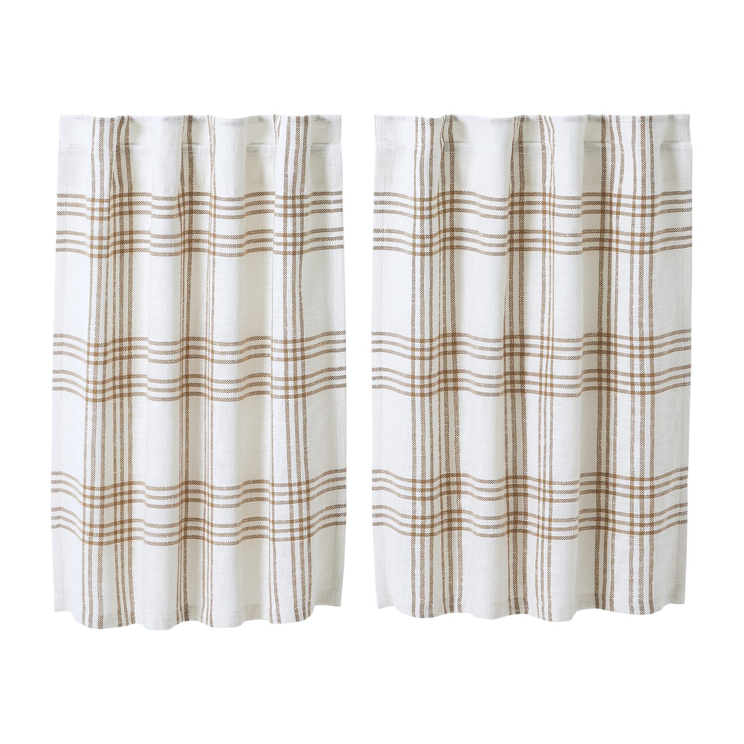 Vhc Brands Country Woven Plaid 2-pc. Rod Pocket Window Tier