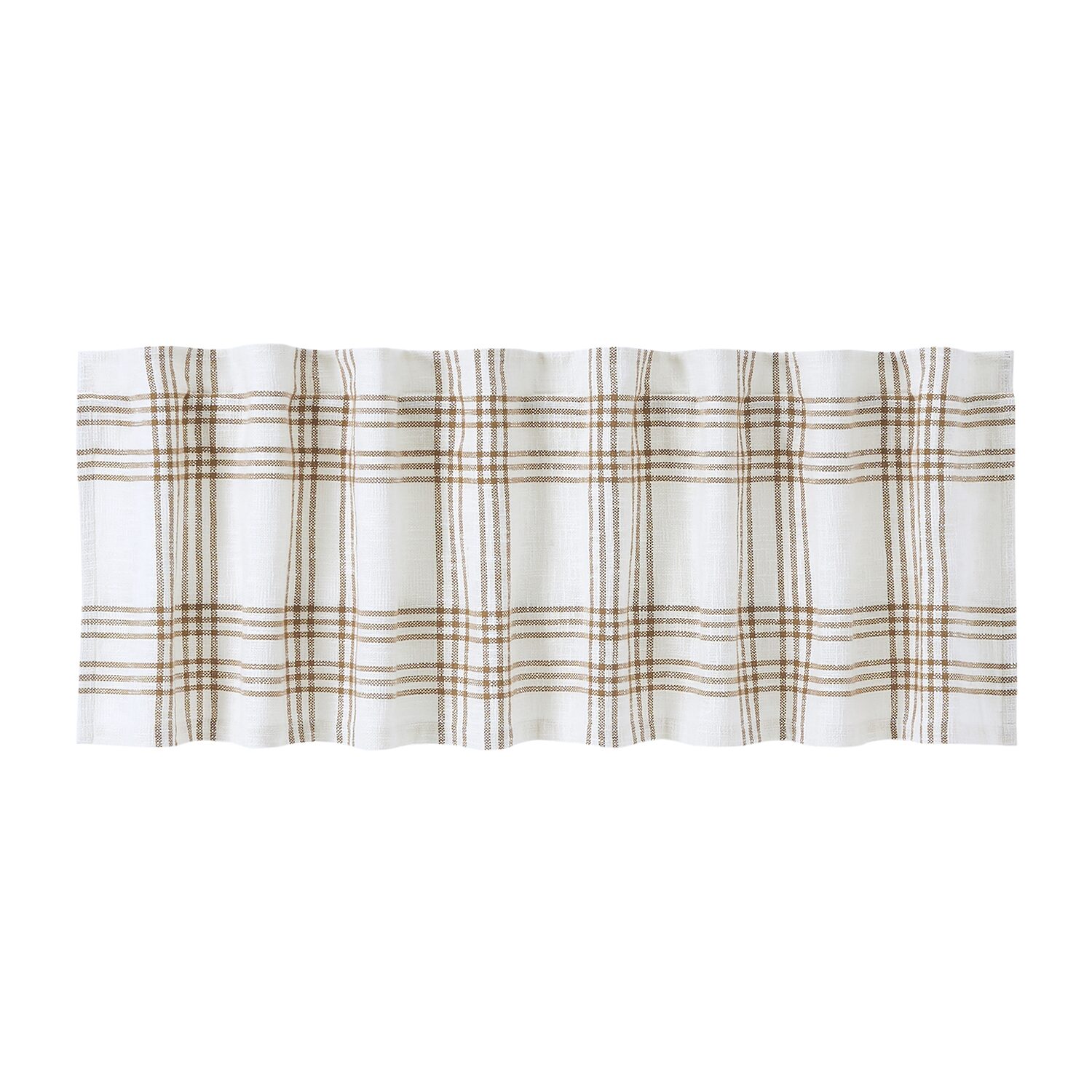 Vhc Brands Country Woven Plaid Rod Pocket Tailored Valance