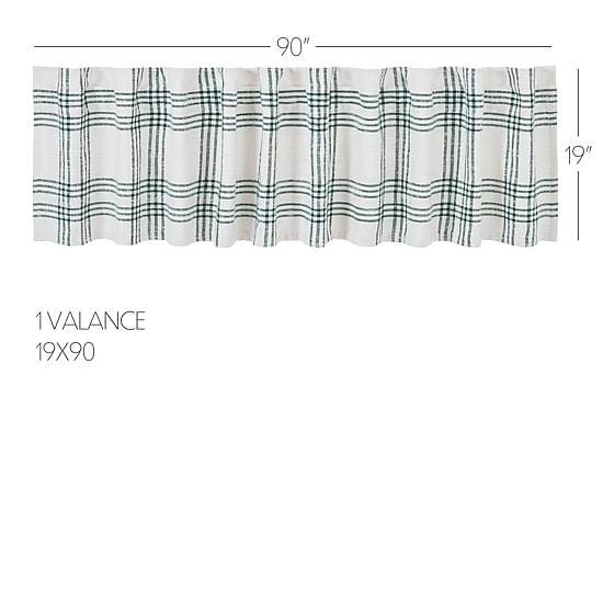 Vhc Brands Country Woven Plaid Rod Pocket Tailored Valance