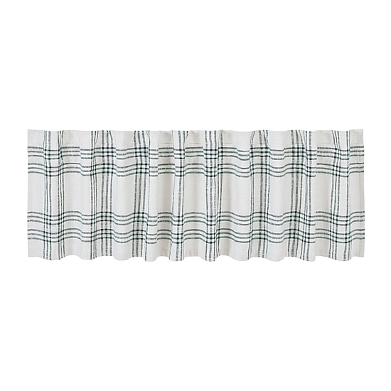 Vhc Brands Country Woven Plaid Rod Pocket Tailored Valance