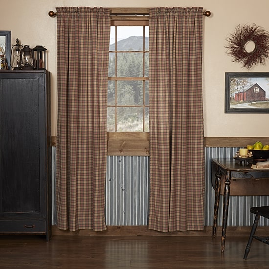 Vhc Brands Crosswoods Rod Pocket Light-Filtering Set of 2 Curtain Panel