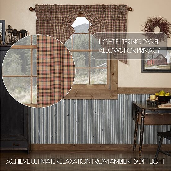 Vhc Brands Crosswoods Prairie Swag Rod Pocket Tailored Valance
