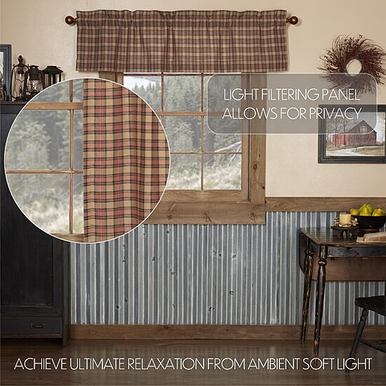 Vhc Brands Crosswoods Rod Pocket Tailored Valance
