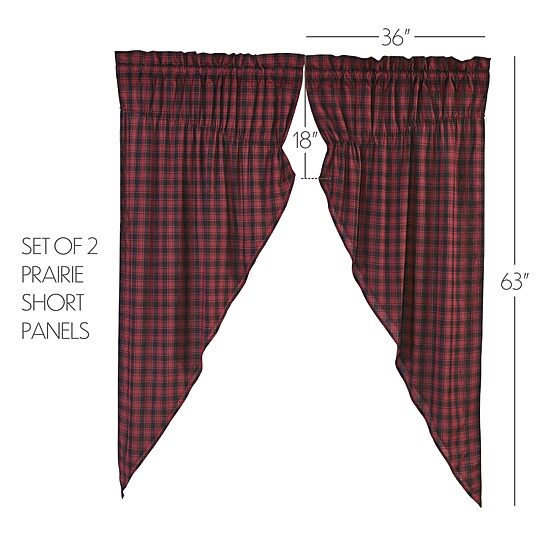 Vhc Brands Cumberland Prairie Rod Pocket Light-Filtering Set of 2 Curtain Panel