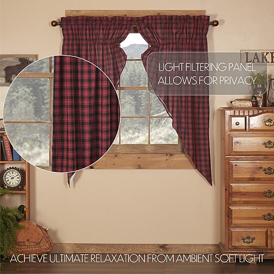 Vhc Brands Cumberland Prairie Rod Pocket Light-Filtering Set of 2 Curtain Panel