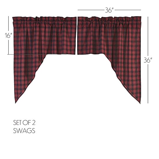 Vhc Brands Cumberland Swag Rod Pocket Tailored Valance