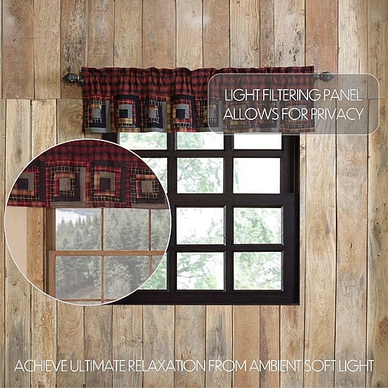 Vhc Brands Cumberland Patchwork Rod Pocket Tailored Valance