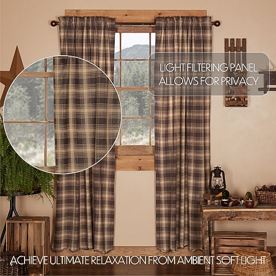Vhc Brands Dawson Star Rod Pocket Light-Filtering Set of 2 Curtain Panel