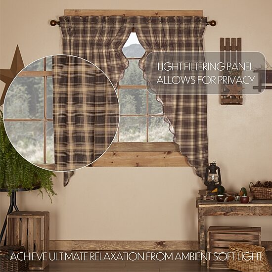 Vhc Brands Dawson Star Prairie Rod Pocket Light-Filtering Set of 2 Curtain Panel