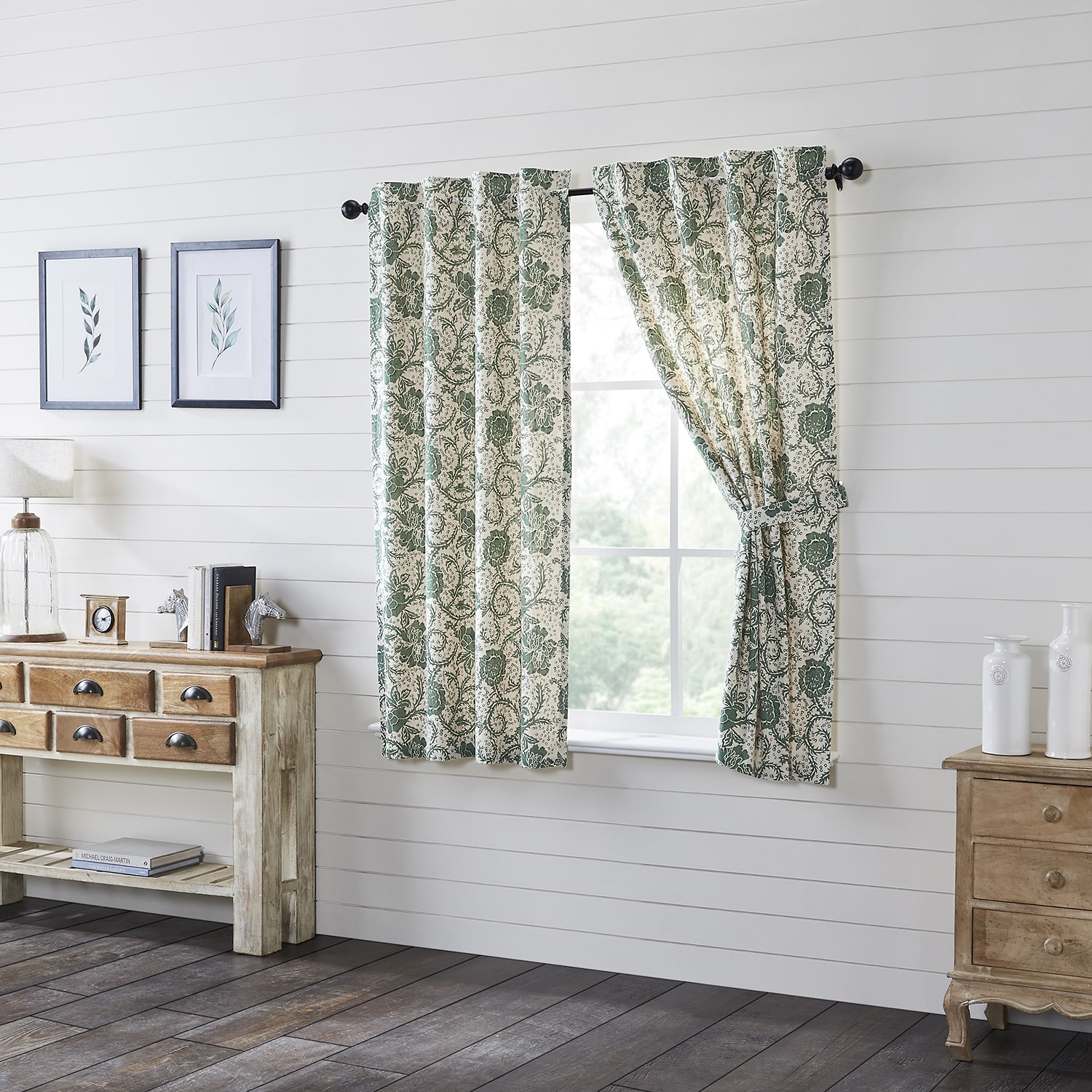 Vhc Brands Dorset Rod Pocket Light-Filtering Set of 2 Curtain Panel