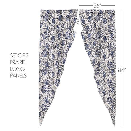 Vhc Brands Dorset Prairie Rod Pocket Light-Filtering Set of 2 Curtain Panel
