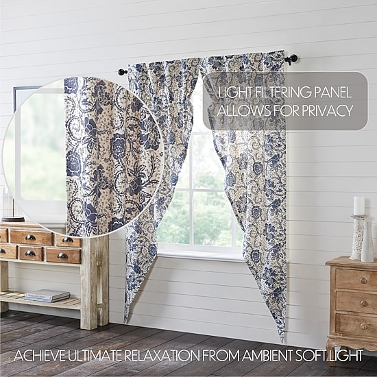 Vhc Brands Dorset Prairie Rod Pocket Light-Filtering Set of 2 Curtain Panel