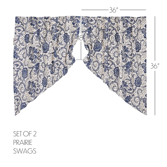 Vhc Brands Dorset Prairie Swag Rod Pocket Tailored Valance
