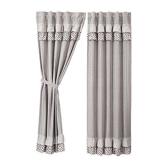Vhc Brands Florette Rod Pocket Light-Filtering Set of 2 Curtain Panel