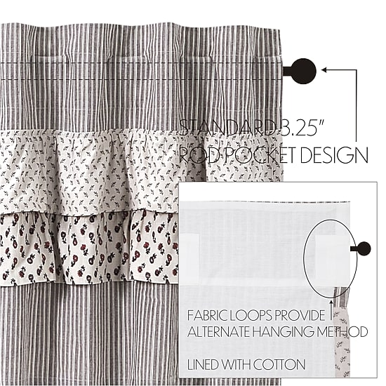 Vhc Brands Florette 2-pc. Rod Pocket Window Tier