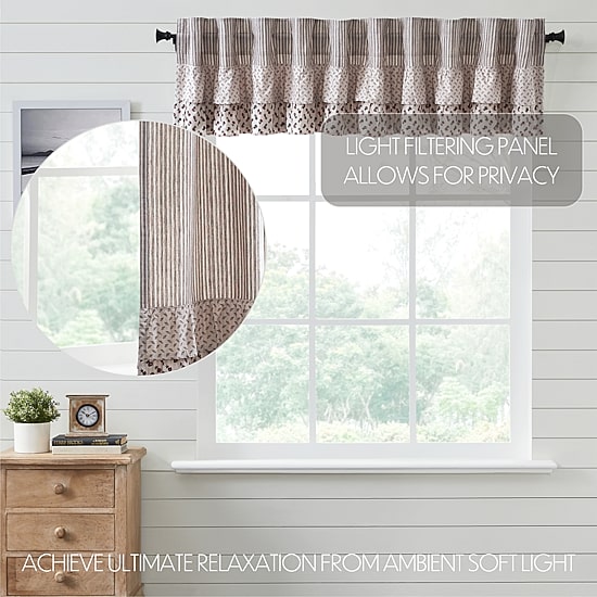 Vhc Brands Florette Rod Pocket Tailored Valance