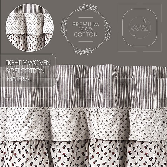 Vhc Brands Florette Rod Pocket Tailored Valance