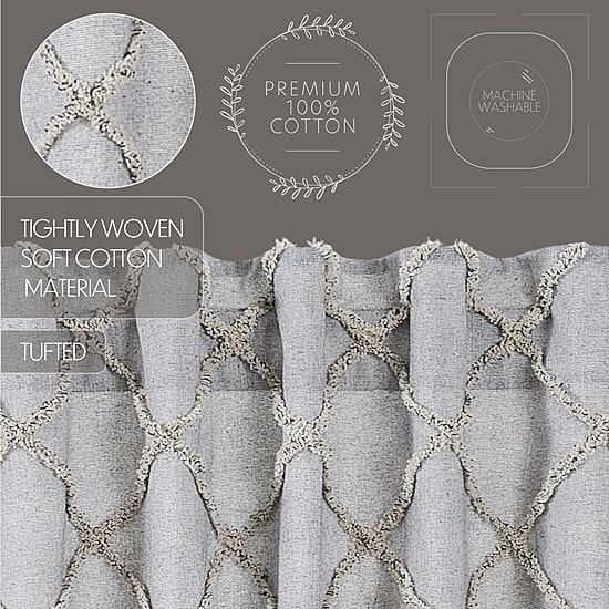 Vhc Brands Frayed Lattice 2-pc. Rod Pocket Window Tier