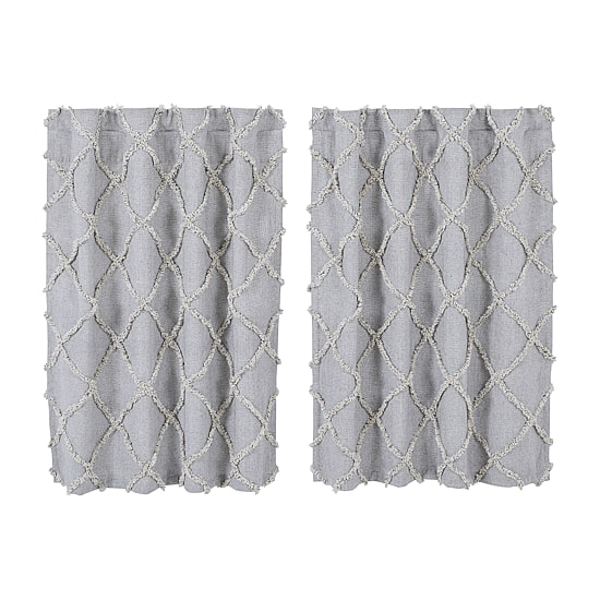 Vhc Brands Frayed Lattice 2-pc. Rod Pocket Window Tier