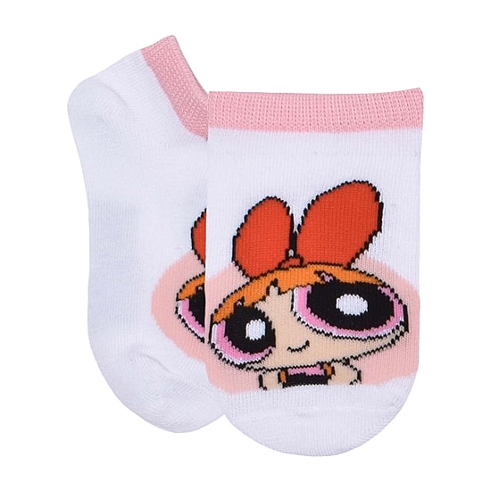 Little & Big Kid Girls 6 Pair Powerpuff Girls No Show Socks