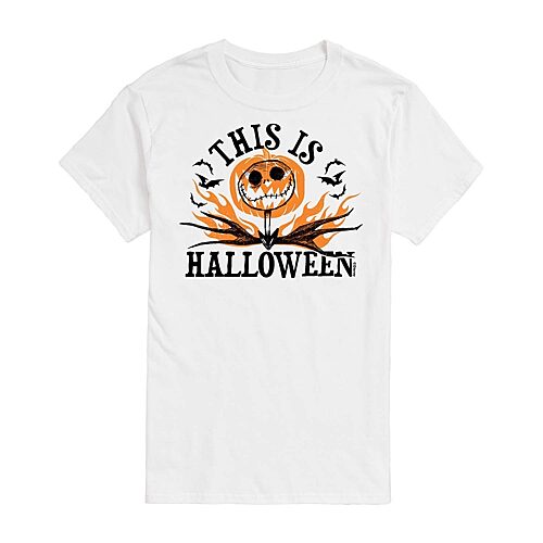 Mens Short Sleeve Nightmare Before Christmas Graphic T-Shirt, X-large, White