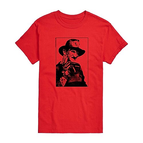 Mens Short Sleeve A Nightmare On Elm Street Graphic T-Shirt, Large, Red
