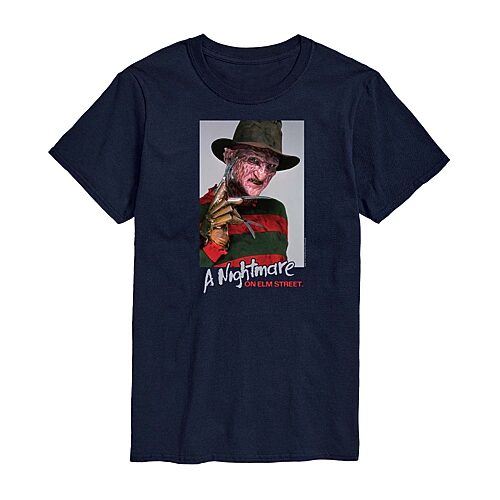 Mens Short Sleeve A Nightmare On Elm Street Graphic T-Shirt, Small, Blue