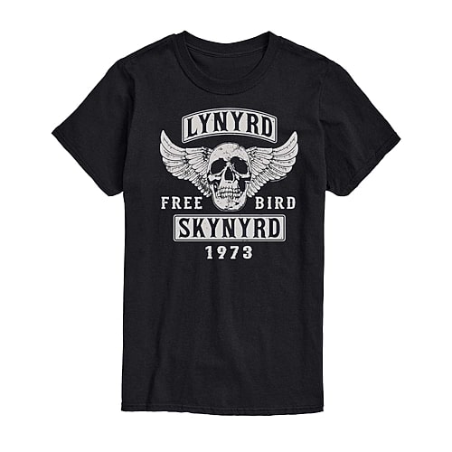 Mens Short Sleeve Lynyrd Skynyrd Graphic T-Shirt, Medium, Black