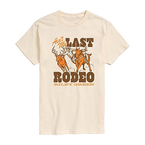 Mens Short Sleeve Riley Green Graphic T-Shirt, Small, Beige