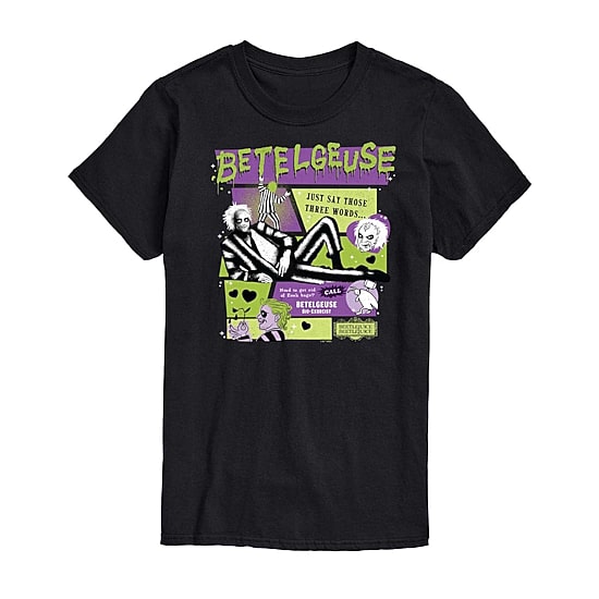 Mens Short Sleeve Beetlejuice Beetlejuice Graphic T-Shirt