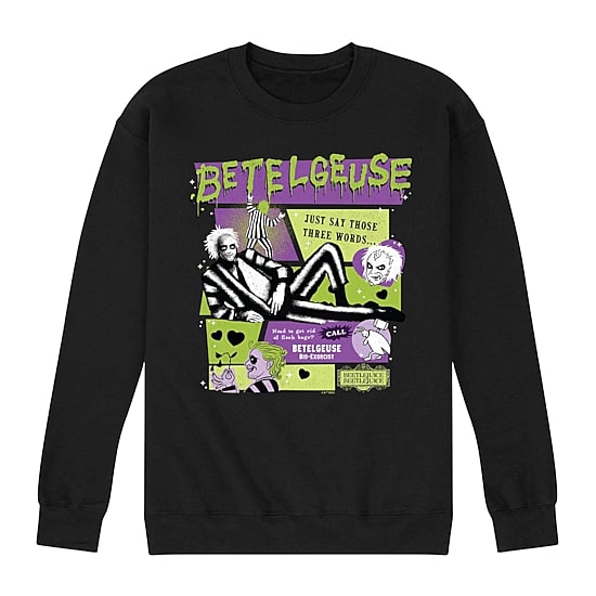Mens Long Sleeve Beetlejuice Beetlejuice Sweatshirt