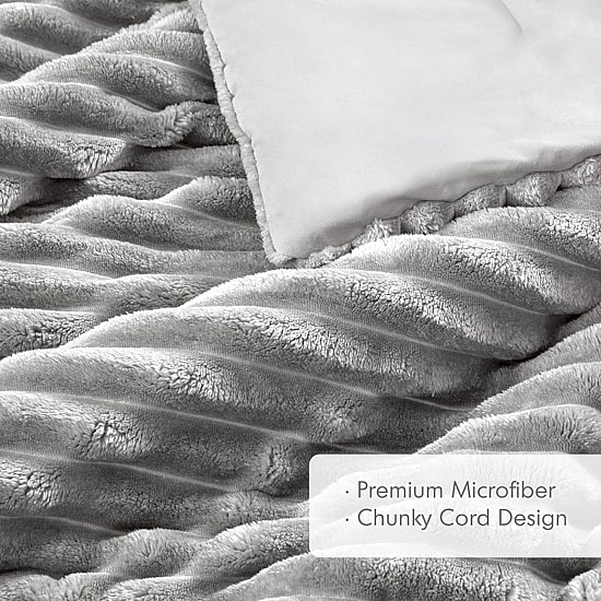 510 Design Avril Fluffy Ribbed Plush Midweight Comforter Set