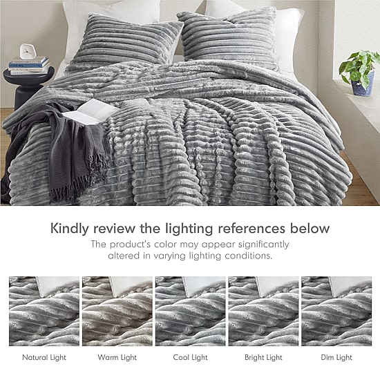 510 Design Avril Fluffy Ribbed Plush Midweight Comforter Set