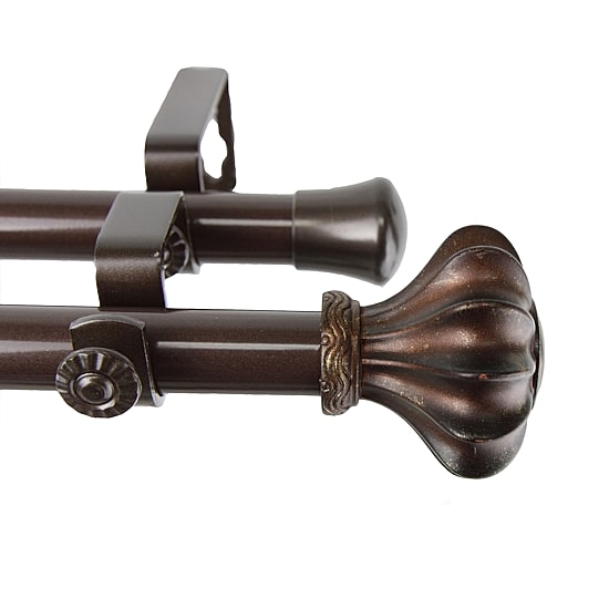 Rod Desyne Flair 13/16" Adjustable Double Curtain Rod