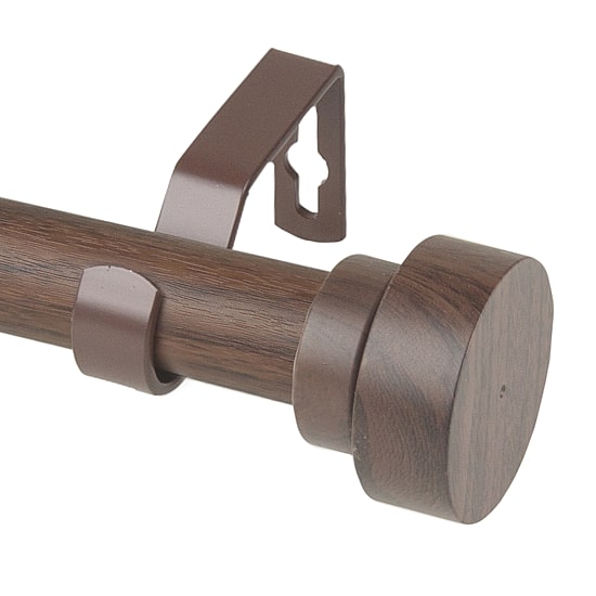 Rod Desyne 1" Metal Faux Wood 2-pc. Curtain Rod Brackets
