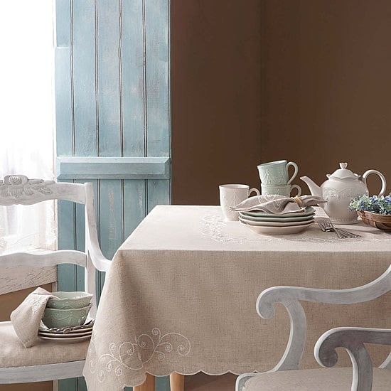 Lenox French Perle Linen Tablecloth