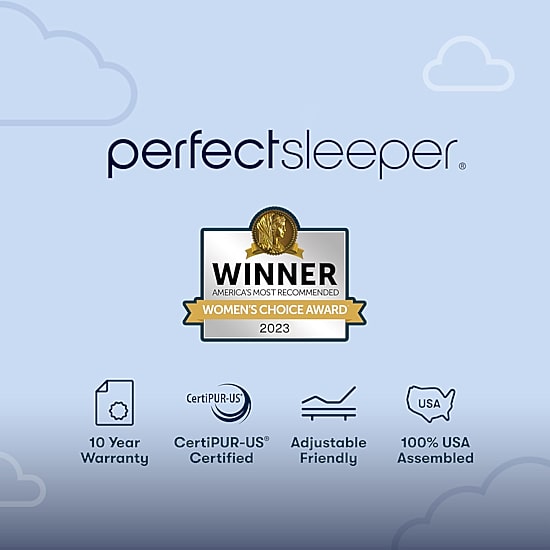 Serta Perfect Sleeper Cobalt Calm 15.25" Plush Pillow Top - Mattress + Box Spring