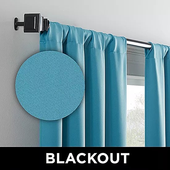 Eclipse Darrell Rod Pocket Blackout Single Curtain Panel