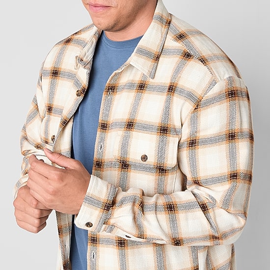 mutual weave Mens Midweight Big and Tall Shirt Jacket