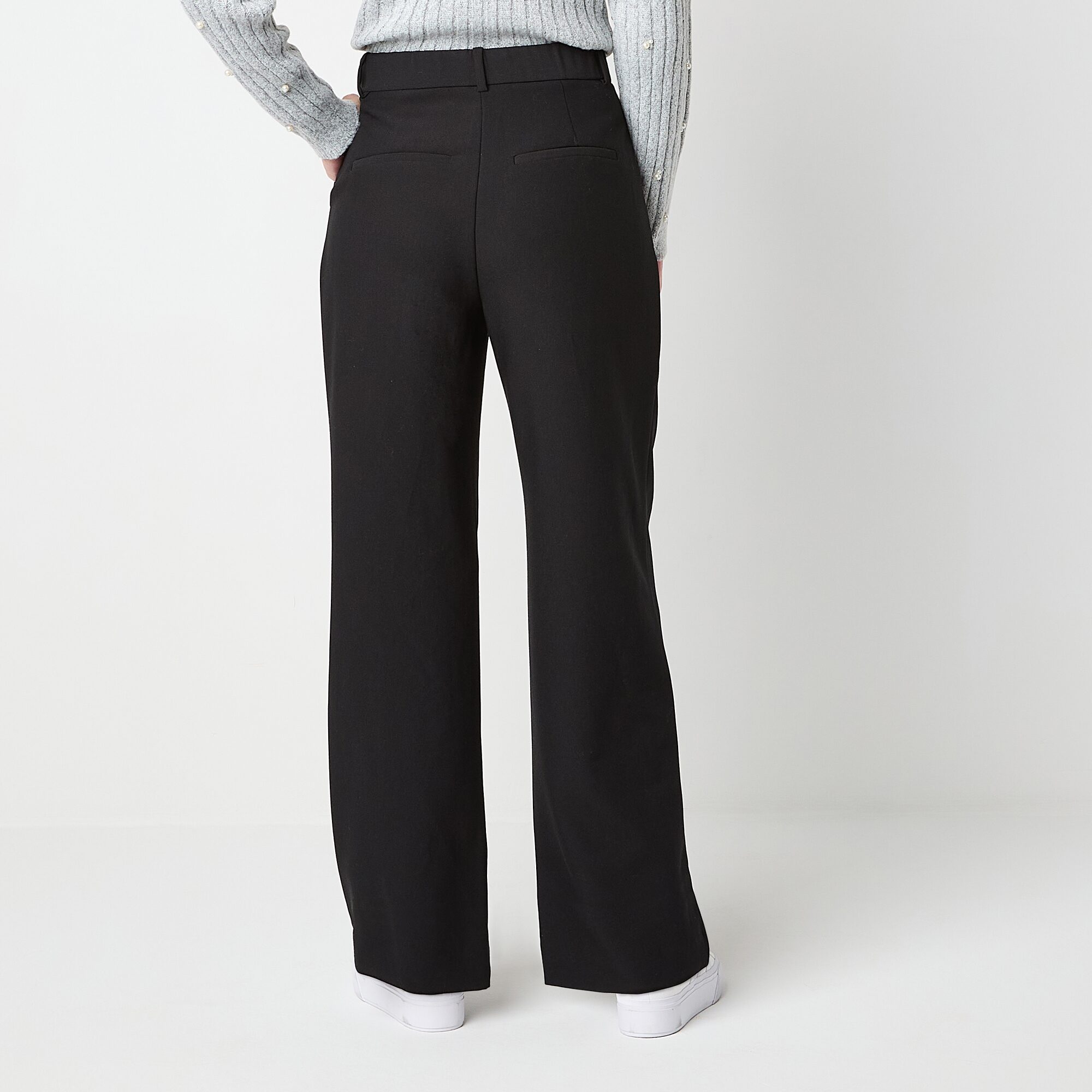 by&by Womens Juniors Wide Leg High Rise Trouser